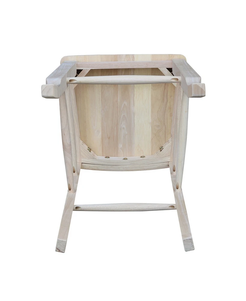 International Concepts Double X-Back Bar Height Stool