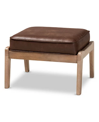 Furniture Sigrid Mid-Century Modern Upholstered Ottoman