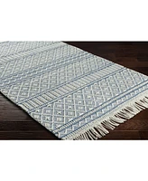 Closeout! Livabliss Farmhouse Tassels Fts-2301 Denim 9' x 12' Area Rug