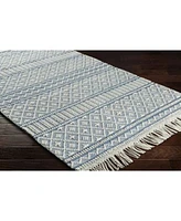 Closeout Livabliss Farmhouse Tassels Fts Denim Rug