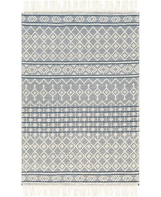 Closeout! Livabliss Farmhouse Tassels Fts-2304 Denim 8' x 10' Area Rug