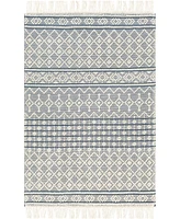 Closeout! Livabliss Farmhouse Tassels Fts-2304 Denim 8' x 10' Area Rug