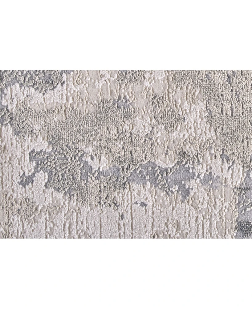 Feizy Prasad R3970 Gray 1'8" x 2'10" Area Rug