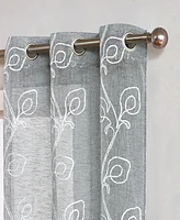 Dainty Home Stella Linen Look 76" W x 96" L Grommet Window Panel Set