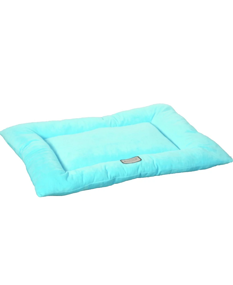 Armarkat M01CTL-m Medium Pet Bed Mat , Dog Crate Soft Pad With Poly Fill Cushion, Sky Blue