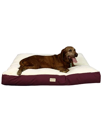 Armarkat M02HJH/Mb-xxl Double Extra Large Pet Bed Mat With Poly Fill Cushion And Removable Cover, In Ivory & Burgundy