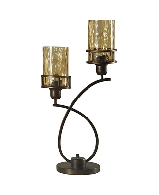 StyleCraft Glass Shade Table Lamp