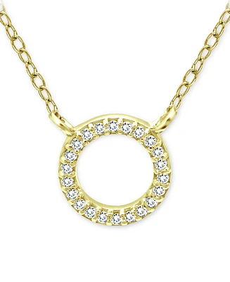 Giani Bernini Cubic Zirconia Mini-Circle 16" Pendant Necklace, Created for Macy's