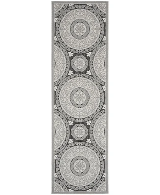 Nourison Home Key Largo KLG03 Gray 2'2" x 7'6" Runner Rug