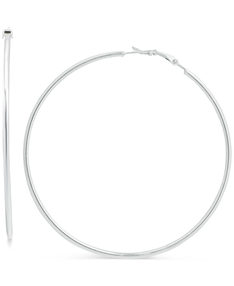 Giani Bernini Polished Wire Large Hoop Earrings in 18k Gold-Plated Sterling Silver, 70mm, Created for Macy's