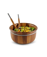 Nambe Salad Bowl With Servers