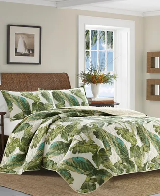 Tommy Bahama Home Fiesta Palms Cotton Reversible 3 Piece Quilt Set