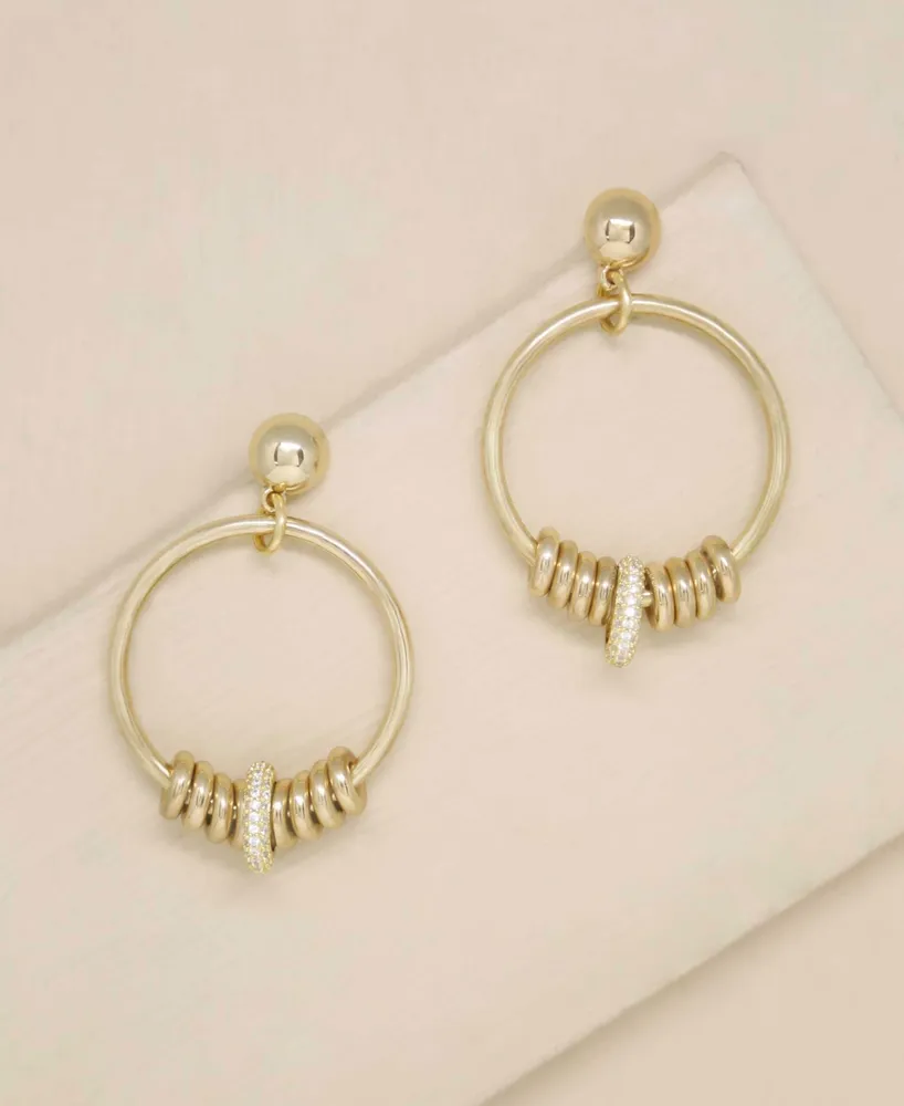 Ettika 18K Gold Multi-Ring Slider Women's Earrings