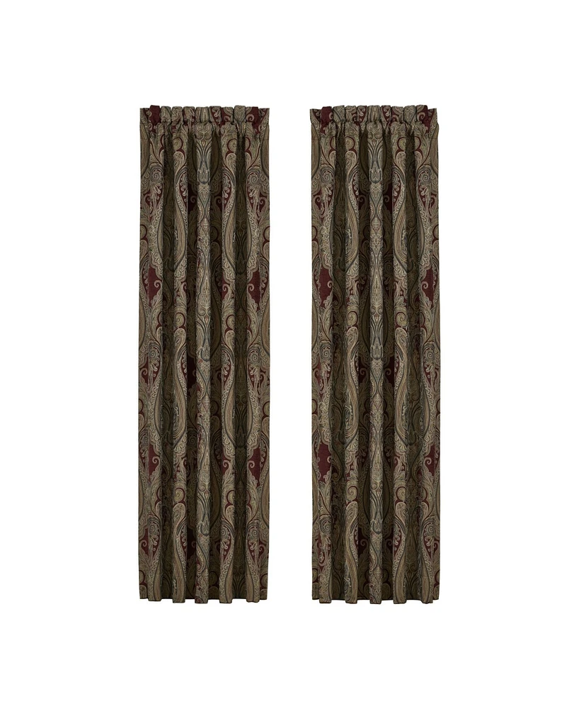 J Queen New York Garnet Window Panel Pair, 50" x 84"