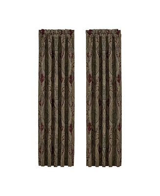J Queen New York Garnet Window Panel Pair, 50" x 84"