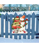 Designocracy by Susan Winget Joy Love Piece Snowman Outdoor Wall and Door Decor