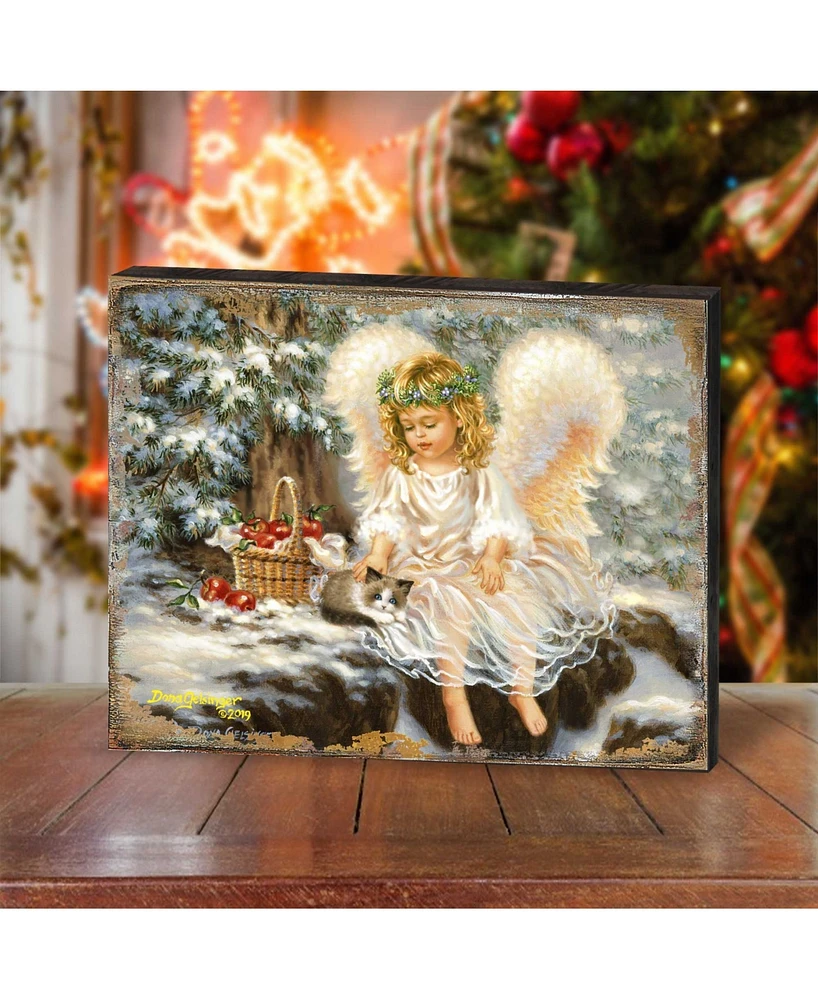 Designocracy by Dona Gelsinger Winter-Companions Wooden Block