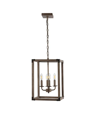Jonathan Y Magnolia 4-Light Adjustable Rustic Farmhouse Led Pendant