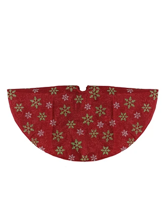 Northlight Metallic with and Snowflakes Mini Christmas Tree Skirt
