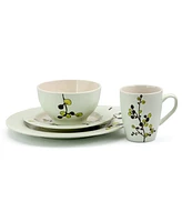 Elama Retro Bloom 16 Pc. Dinnerware Set, Service for 4
