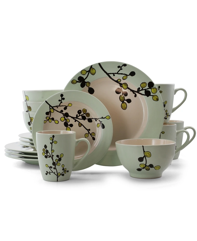Elama Retro Bloom 16 Pc. Dinnerware Set, Service for 4