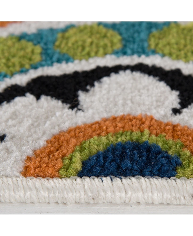 Closeout! Portland Textiles Tropicana Burnette White 8'8" x 11'10" Outdoor Area Rug