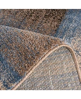Closeout! Portland Textiles Urban Exposure Flame Blue 5' x 7'6" Area Rug