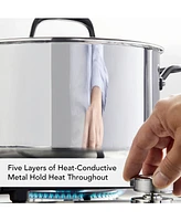 KitchenAid 5-Ply Clad Stainless Steel 8 Quart Stockpot with Lid