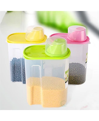 Vintiquewise Bpa-Free Plastic Food Saver, Kitchen Food Cereal Storage Containers with Graduated Cap