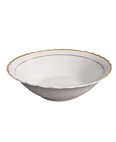 Lorren Home Trends Porcelain China 57 Piece Gloria Wavy Dinnerware Set, Service for 8