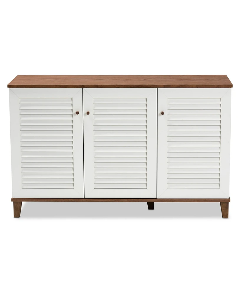 Baxton Studio Coolidge 8-Shelf Shoe Storage Cabinet