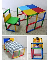 Funphix Create and Play Life Size Structures Deluxe Set, 296 Pieces
