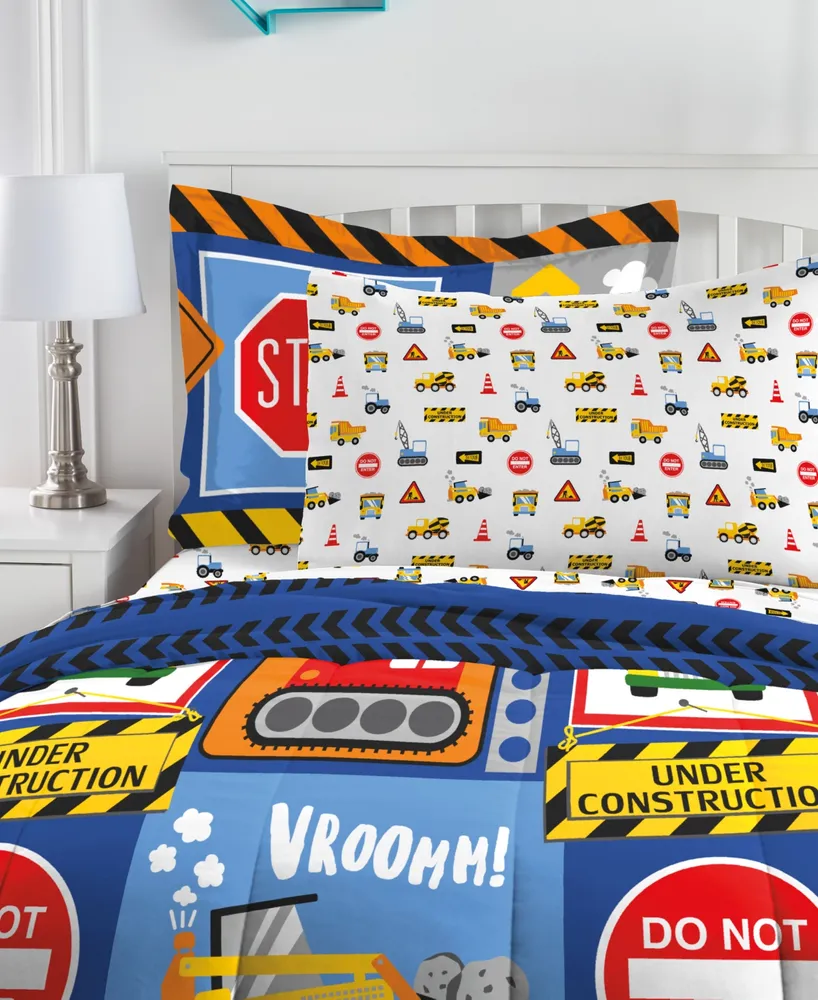 Dream Factory Kids Under Construction Comforter Set