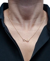 Wrapped Diamond Infinity 17" Pendant Necklace (1/20 ct. t.w.) in 14k Gold, Created for Macy's