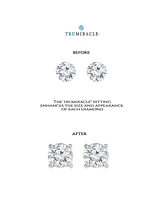 TruMiracle Diamond Side Accent Stud Earrings (1-1/2 ct. t.w.) in 14k White Gold