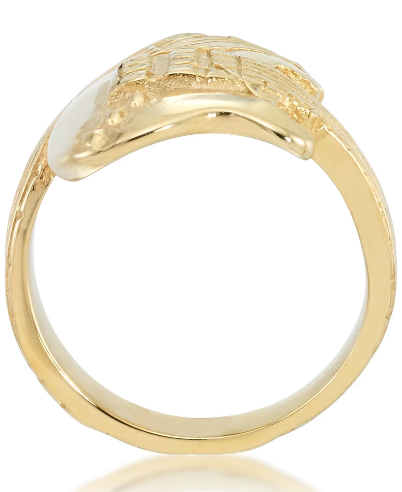 Andrew Charles by Andy Hilfiger Men's Guitar Ring Yellow Ion-Plated Stainless Steel