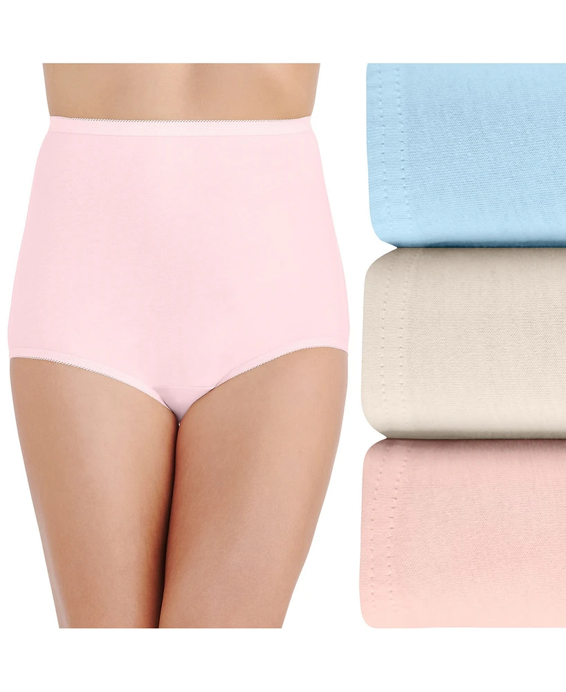 Vanity Fair Women's 3-Pk. Perfectly Yours Cotton Brief Underwear 15320