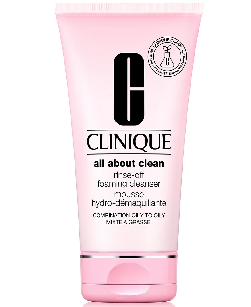 Clinique All About Clean Rinse-Off Foaming Face Cleanser, 5 oz.