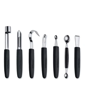Essentials 7 Piece Stainless Steel Garnishing tool Set with Case