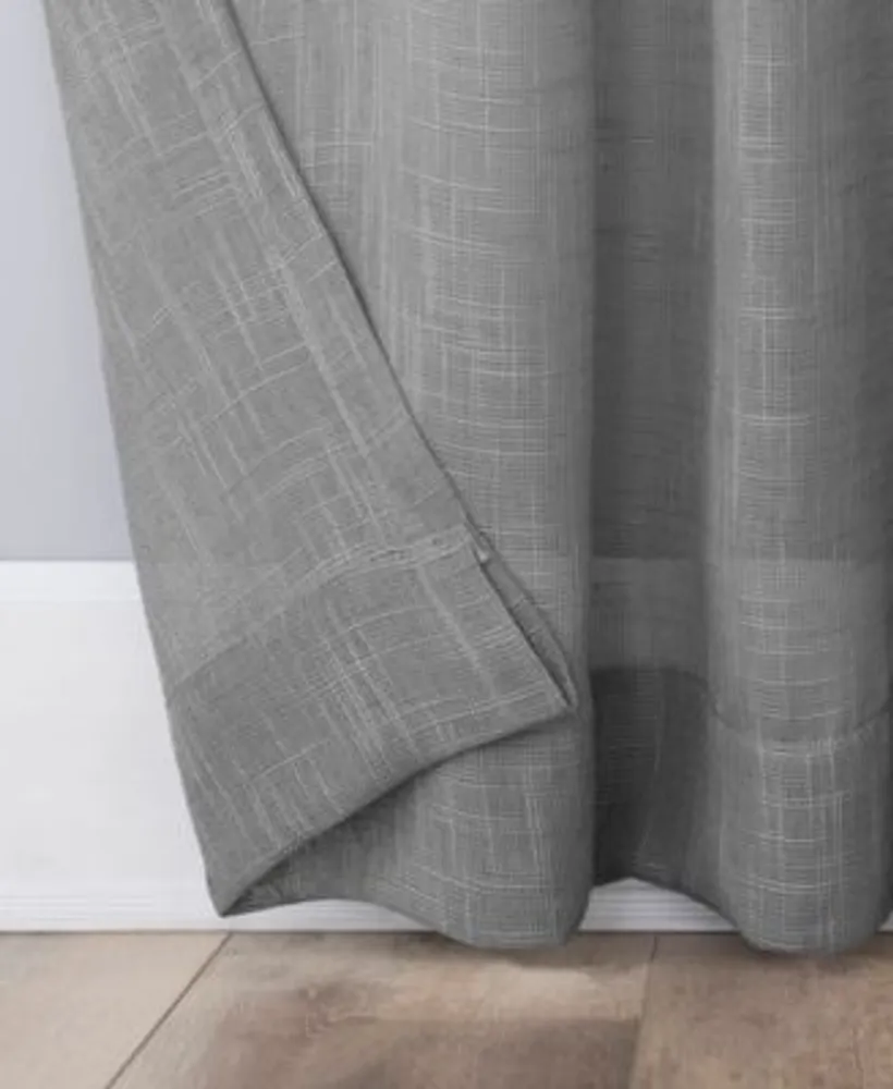 No. 918 Ceri Texture Jute Tabs Semi Sheer Tab Top Curtain Panel Collection