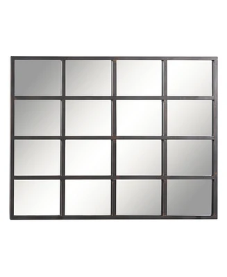 Industrial Metal Wall Mirror, 7.5" H x 51.5" L
