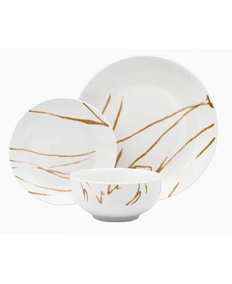 Godinger White & Gold 12 Pc. Dinnerware Set, Service for 4