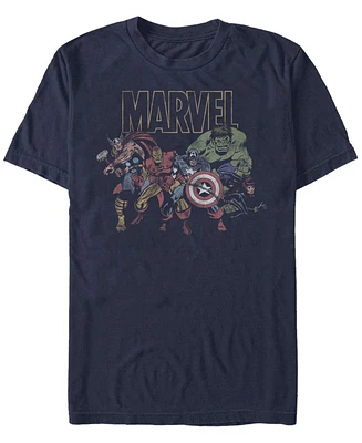 Fifth Sun Men's Marvel Group Short Sleeve Crew T-shirt