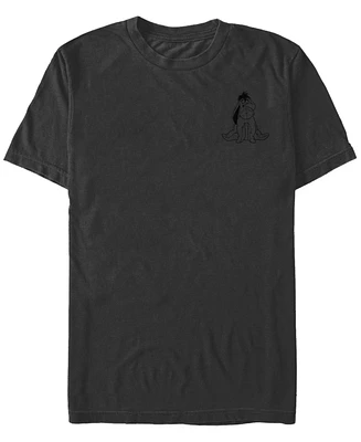 Fifth Sun Men's Vintage-Like Line Eeyore Short Sleeve Crew T-shirt