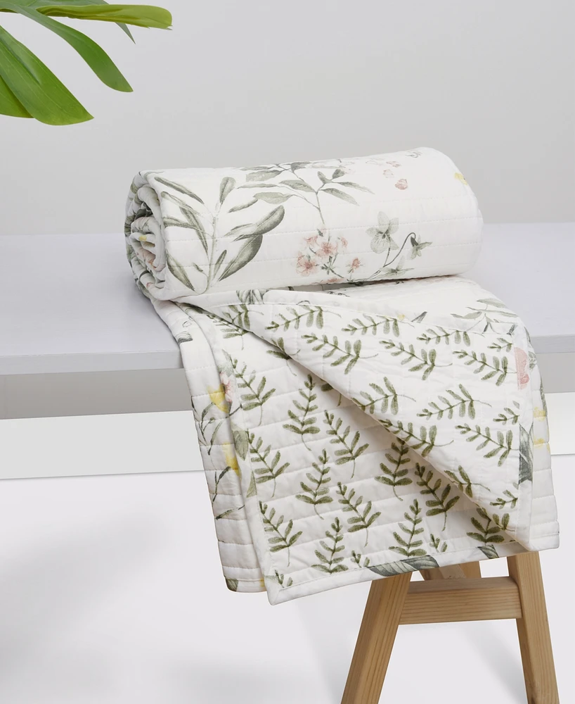 Levtex Viviana Watercolor Floral Quilted Throw, 50" x 60"