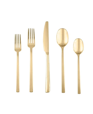 Cambridge Silversmiths Beacon Gold Mirror 20-Piece Flatware Set, Service for 4