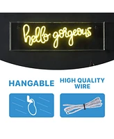 Hello Gorgerous Contemporary Glam Acrylic Box Usb Operated Led Neon Light