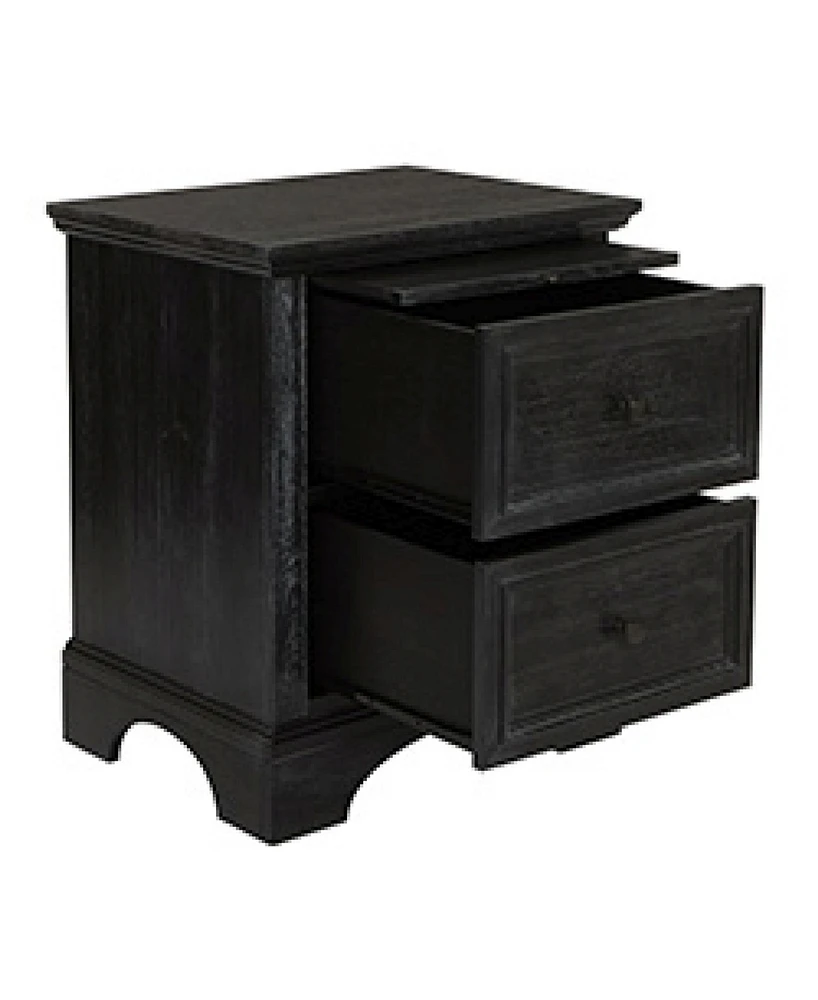 Osp Home Furnishings Modern Mission 2 Drawer Nightstand with Tray
