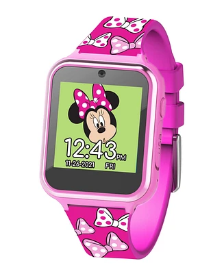 Minnie Mouse Kid's Touch Screen Pink Silicone Strap Smart Watch, 46mm x 41mm