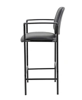 Boss Office Products Square Back Diamond Stool with Arm